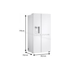 REFRIGERATEUR AMERICAIN LG BLANC NO FROST 638 LITRES (417/221) EAU / GLACE / GLACE PILEE GSLC40SWPE