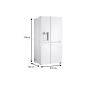 REFRIGERATEUR AMERICAIN CONNECTE LG BLANC NO FROST 638 LITRES (417/221) EAU / GLACE / GLACE PILEE GSLC40SWPE