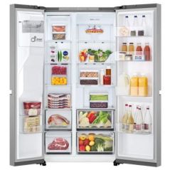 REFRIGERATEUR AMERICAIN CONNECTE LG COULEUR INOXNO FROST 638 LITRES (417/221) EAU / GLACE / GLACE PILEE GSLC40SWPE