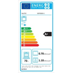 FOUR ENCASTRABLE PYROLYSE SAUTER 73 LITRES CHALEUR TOURNANTE RAILS TELESCOPIQUE SOP9583X