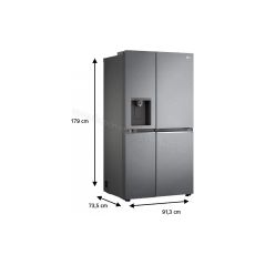 REFRIGERATEUR AMERICAIN POSE LIBRE LG NOFROST Glaçon/Glace pilée Eau Fraiche Home Bar 635 Litres (416/219) GSJV70DSLE 