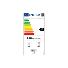 REFRIGERATEUR POSE LIBRE COMBINE NO FROST BRANDT 327 L (221 L / 106 L) Classe énergie : E BFC8562NX