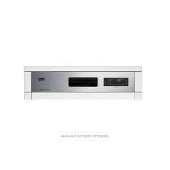 LAVE VAISSELLE INTEGRABLE 14 COUVERTS BEKO Démarrage différé 24h 2 paniers - Panier supérieur réglable en hauteur BDSN26430X