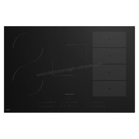 TABLE DE CUISSON ENCASTRABLE INDUCTION 5 FOYERS 80 CM GRUNDIG 1 ZONE FLEX 7400W EasySwitch • Direct Access • Hob2Hood GIEI827578