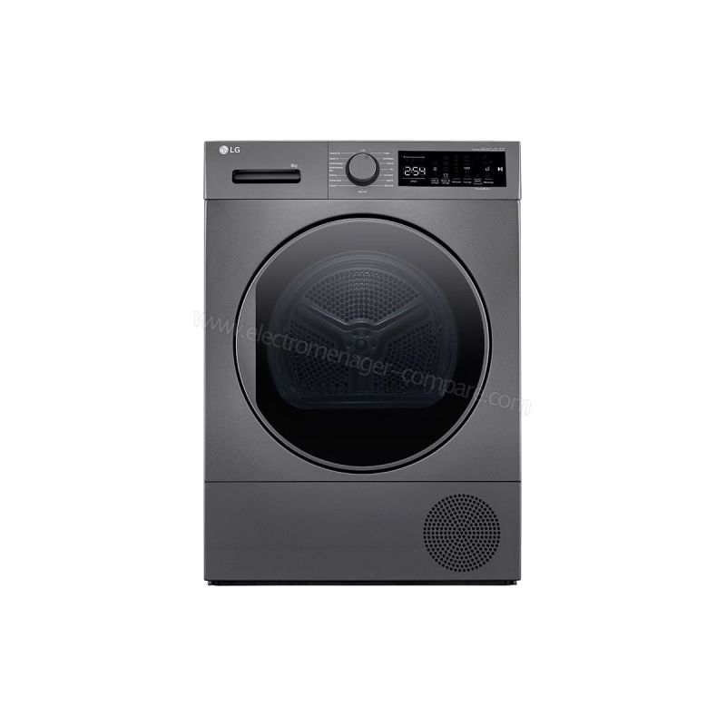 SECHE LINGE POSE LIBRE CONDESATION POMPE A CHALEUR 8KG  LG COULEUR GRAPHITE A++ 65 dB RH8D14ST