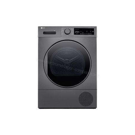 SECHE LINGE POSE LIBRE CONDESATION POMPE A CHALEUR 8KGLG COULEUR GRAPHITE A++ 65 dB RH8D14ST