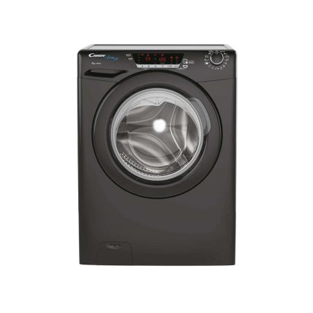 LAVE LINGE POSABLE HUBLOT 12kg 1400 tr/min CANDY TAMBOUR 83 Litres Classe A, Noir Brillant, 16 programmes, Connectivité Contenu 