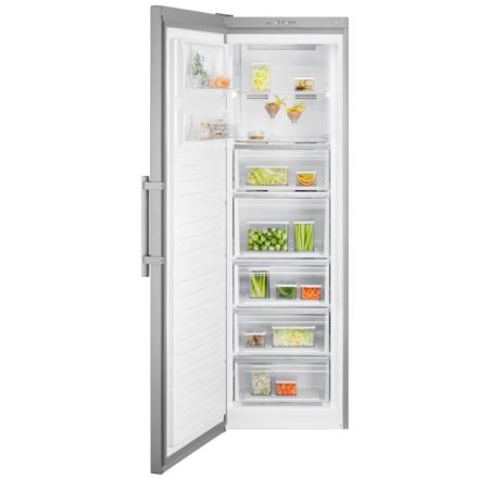 CONGELATEUR ARMOIRE POSE LIBRE NO FROST ELECTROLUX 278 Litres CLASSE ENERGIE E GRIS/INOX LUS7ME28X