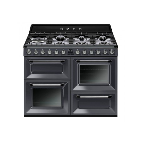 PIANO DE CUISSON MIXTE SMEG MULTI-FOUR 110CM NOIR VAPOR CLEAN