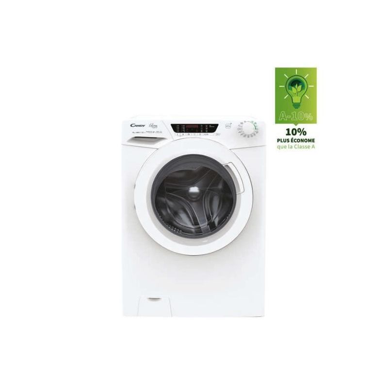 LAVE LINGE SECHANT POSE LIBRE CANDY ULTRA 8 KG 1400 TR/M CONNECTE DEPART DIFFERE HEW14854TWM6