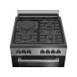 CUISINIERE MIXTE INOX 60X60 4 FOYER 72L MULTIFONCTION BEKO FSE6312GX