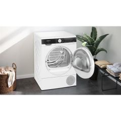 SECHE LINGE CONDENSATION POMPE A CHALEUR 9KG SIEMENS 15 programmes dont SmartFinish Tambour inox 112 litres avec éclairage LED