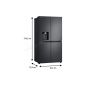 REFRIGERATEUR POSE LIBRE MULTIPORTE NOFROST LG 641 l (367/274) Distrie au/glaçons/glace CLASS E UVnano Door Cooling+ GML960EVBE