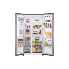 REFRIGERATEUR AMERICAIN POSE LIBRE NO-FROST LG 635 l (416/219) Distrie au/glaçons/glace CLASS E UVnano Door Cooling+ GSLV70PZTD 