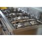 PIANO DE  CUISSON 120cm ROSIERES 6 FOYERS GAZ 2 double couronne 2 double bruleurs 2 fours Chaleur Pulsée/tournante RGM126D2X