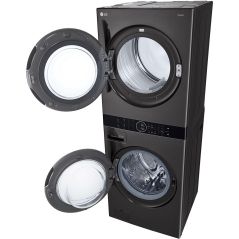 WASHTOWER COMBINE LAVE LINGE - SECHE LINGE POSE LIBRE 17kg/16kg LG Direct Drive™ DUAL Dry™ TurboWash 360° ThinQ CLASS E/A+++ F76