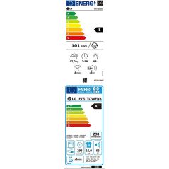 WASHTOWER COMBINE LAVE LINGE - SECHE LINGE POSE LIBRE 17kg/16kg LG Direct Drive™ DUAL Dry™ TurboWash 360° ThinQ CLASS E/A+++ F76