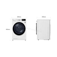 SECHE LINGE POMPE A CHALEUR 9KG LG 64DB CLASSA++ DIF19H Auto Cleaning Condenser • Smart Diagnosis • LG ThinQ RH9V50WH