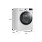 SECHE LINGE POSE LIBRE 60CM 18 KG LG AI DirectDrive • Dual Dry • Smart Diagnosis • LG ThinQ RH8P12WH