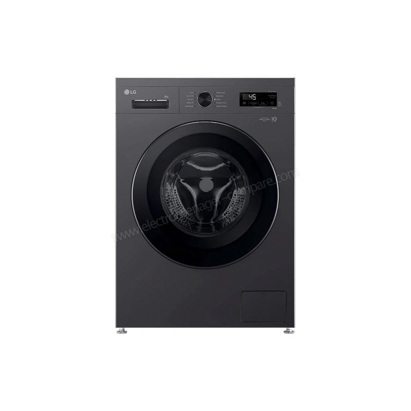 LAVE LINGE POSE LIBRE 8kg 1400 tr/min LG fin Différé 75dB Class B 6 Motion Direct Drive • Steam • LG ThinQ F84B15MBS