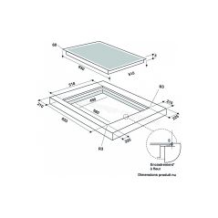 TABLE DE CUISSON 4 FOYERS INDUCTION 7400 WATT DE DIETRICH 1 ZONE COMBINE horiZoneTech DTI3656B