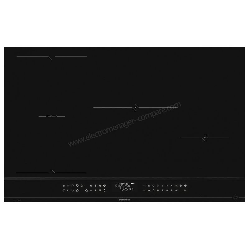 TABLE DE CUISSON 80 cm 4 FOYERS INDUCTION 7400 WATT DE DIETRICH 1 ZONE COMBINE horiZoneTech DPI4831BT