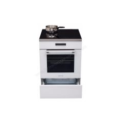 CUISINIERE ELECTRIQUE INDUCTION 60CM DE DIETRICH FOUR CHALEUR TOURNANTE 3 FOYERS INDUCTION 1 ZONE DOUBLE COURONNE  DCI1583W