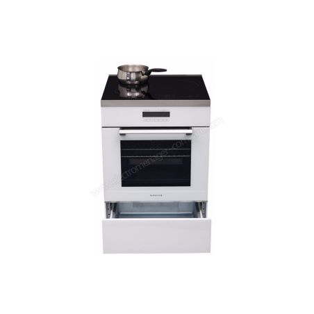 CUISINIERE ELECTRIQUE INDUCTION 60CM DE DIETRICH FOUR CHALEUR TOURNANTE 3 FOYERS INDUCTION 1 ZONE DOUBLE COURONNE  DCI1583W