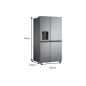 REFRIGERATEUR AMERICAIN  638 L (417/221) LG DISTRIBUTEUR EAU GLACON GLACE PILEE  NO FROST CLASS E GSLC40PYSE 