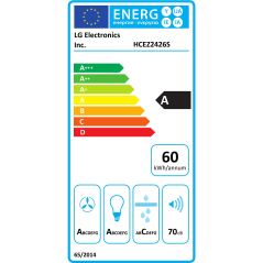 HOTTE DECORATIVE MURALE 60CM LG 830M3/h en boost CONNECTE HCEZ2426S 