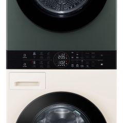 WASHTOWER COMBINE LAVE LINGE - SECHE LINGE POSE LIBRE 12kg/10kg LG COUL BLANC/NOIR TurboWash 360° ThinQ CLASS A F214WT8P