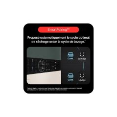 WASHTOWER COMBINE LAVE LINGE - SECHE LINGE POSE LIBRE 12kg/10kg LG COUL BLANC/NOIR TurboWash 360° ThinQ CLASS A F214WT8P