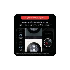 WASHTOWER COMBINE LAVE LINGE - SECHE LINGE POSE LIBRE 12kg/10kg LG COUL BLANC/NOIR TurboWash 360° ThinQ CLASS A F214WT8P