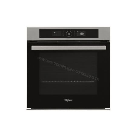 FOUR ENCASTRABLE PYROLYSE 73L WHIRLPOOL CHALEUR TOURNANTE AKZ9753IX