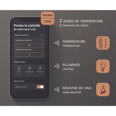 Cave de vieillissement double zone 190 Bouteilles La Sommelière APOGEE250DZ