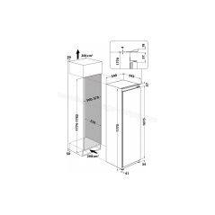 REFRIGERATEUR ENCASTRABLE 177 cm 314L WHIRLPOOL AIR BASSE 6eme Sens ARG180152