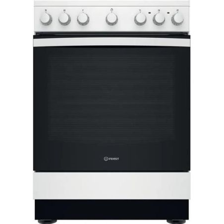 CUISINIERE VITROCERAMIQUE 60cm INDESIT FOUR 69L 4 foyers IS67V5PCWE