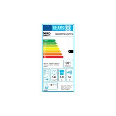 SECHE LINGE CONDENSATION 8 kg BEKO 66dB Class B DBBU8112GA0WS