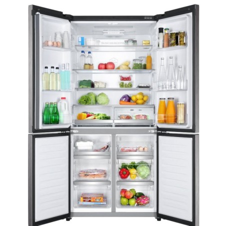 RÉFRIGÉRATEUR MULTI-PORTES HAIER CLASSE F 628 LITRES NOIR HTF610DSN7